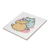 Meow & Woof Perfect Together - Schattigee kat en h Tegeltje (Zijkant)