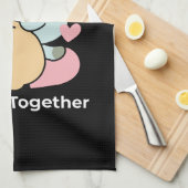 Meow & Woof Perfect Together - Schattigee kat en h Theedoek (Quarter Fold)