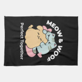 Meow & Woof Perfect Together - Schattigee kat en h Theedoek (Horizontaal)