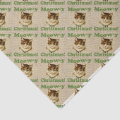 Meow-y kerst, Cute Funny Holiday Cat Animal Tissuepapier (Detail)
