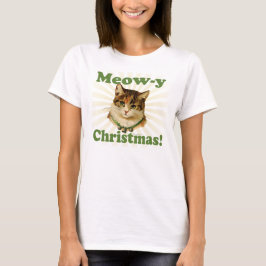 Meow-y kerst, Cute Holiday Cat Animal T-shirt