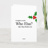 Meow-y Kerstmis Feestdagen Kaart (Achterkant)