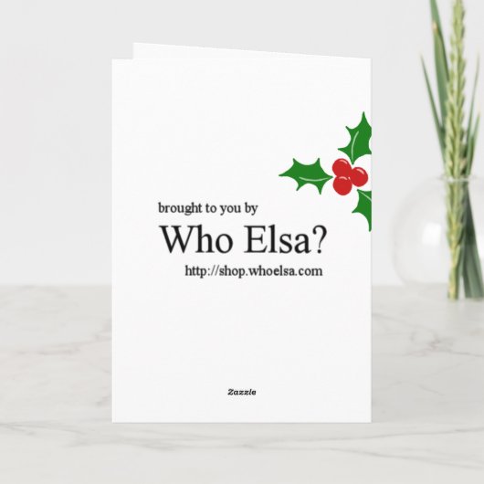 Meow-y Kerstmis Feestdagen Kaart (Achterkant)