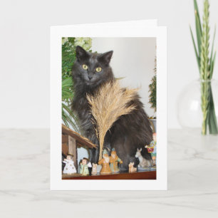 Meow-y Kerstmis Feestdagen Kaart