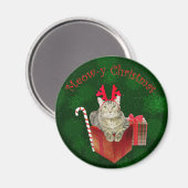 Meow-y Kerstmis Magneet (Voorkant / Achterkant)