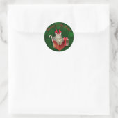 Meow-y Kerstmis Ronde Sticker (Tas)