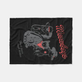 Meowboys Hard Times Tough Kitties Cowboy Cats With Fleece Deken (Voorkant (Horizontaal))