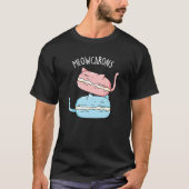 Meowcarons Funny Macaron Pun Dark BG T-shirt (Voorkant)