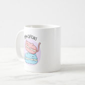 Meowcarons Funny Macaron Pun Koffiemok (Voorkant links)