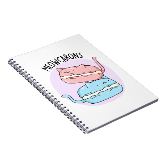Meowcarons Grappige Macaron Grappen Notitieboek (Rechterzijde)