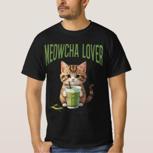 Meowcha Lover Schattige Kitten Matcha Tea Lover De T-shirt