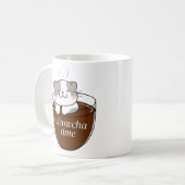 Meowcha Time Cat in het ontwerp van de koffiebeker Koffiemok (Voorkant links)