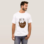 Meowcha Time Cat in het ontwerp van de koffiebeker T-shirt (Voorkant volledig)