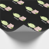 Meowchi Funny Mochi Food Pun Dark BG Cadeaupapier (Hoek)