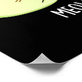 Meowchi Funny Mochi Food Pun Dark BG Poster (Hoek)