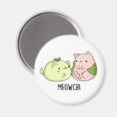 Meowchi Funny Mochi Pun Magneet (Voorkant / Achterkant)
