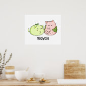 Meowchi Funny Mochi Pun Poster (Keuken)