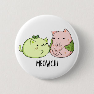 Meowchi Funny Mochi Pun Ronde Button 5,7 Cm