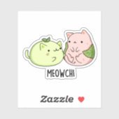 Meowchi Funny Mochi Pun Sticker (Vel)