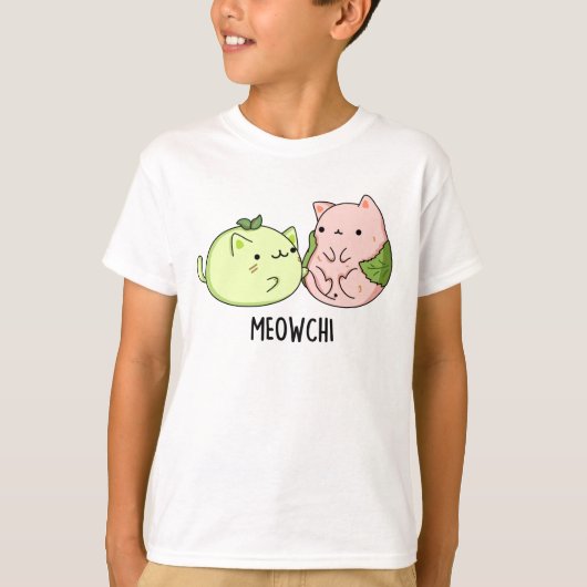 Meowchi Funny Mochi Pun T-shirt (Voorkant)
