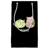 Meowchi Grappig Mochi Pun Donker BG Klein Cadeauzakje (Voorkant)