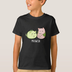 Meowchi Grappig Mochi Pun Donker BG T-shirt