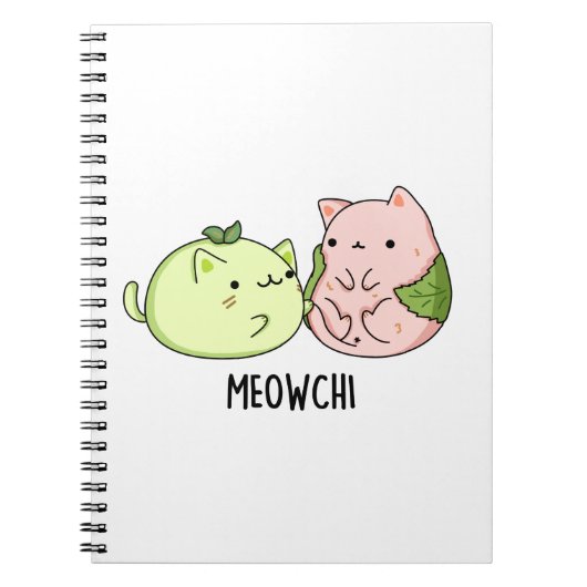 Meowchi Grappige Mochi Woordspeling Notitieboek (Voorkant)