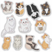 Meowchi - Sticker voor lieve kattenliefhebbers (Voorkant)