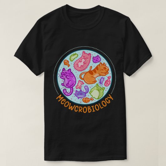 Meowcrobiology Cat Meow Microbiology Science Bact T-shirt (Design voorkant)