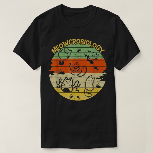 Meowcrobiology Microbiology Funny Science Cat Biol T-shirt (Design voorkant)