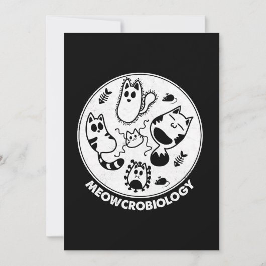 Meowcrobiology Microbiology Science Cat Lovers Feestdagenkaart (Voorkant)