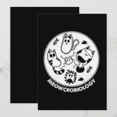 Meowcrobiology Microbiology Science Cat Lovers Feestdagenkaart (Voorkant / Achterkant)