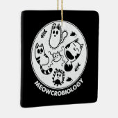 Meowcrobiology Microbiology Science Cat Lovers Keramisch Ornament (Rechts)