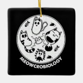 Meowcrobiology Microbiology Science Cat Lovers Keramisch Ornament (Voorkant)
