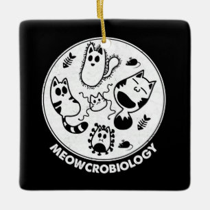 Meowcrobiology Microbiology Science Cat Lovers Keramisch Ornament