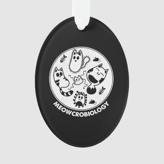 Meowcrobiology Microbiology Science Cat Lovers Ornament (voorkant)