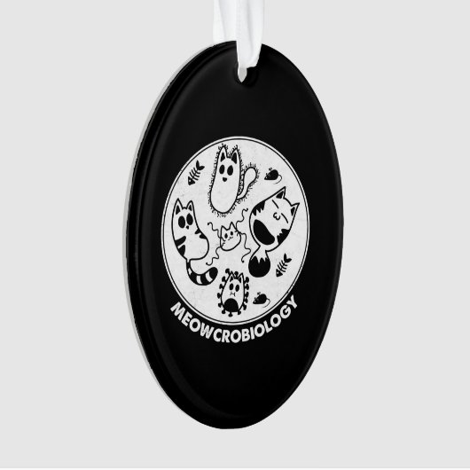 Meowcrobiology Microbiology Science Cat Lovers Ornament (voorkant)