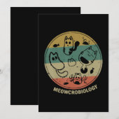 Meowcrobiology Microbiology Science Funny Cat Love Feestdagenkaart (Voorkant / Achterkant)