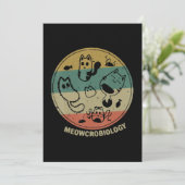 Meowcrobiology Microbiology Science Funny Cat Love Feestdagenkaart (Staand voorkant)
