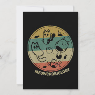 Meowcrobiology Microbiology Science Funny Cat Love Feestdagenkaart