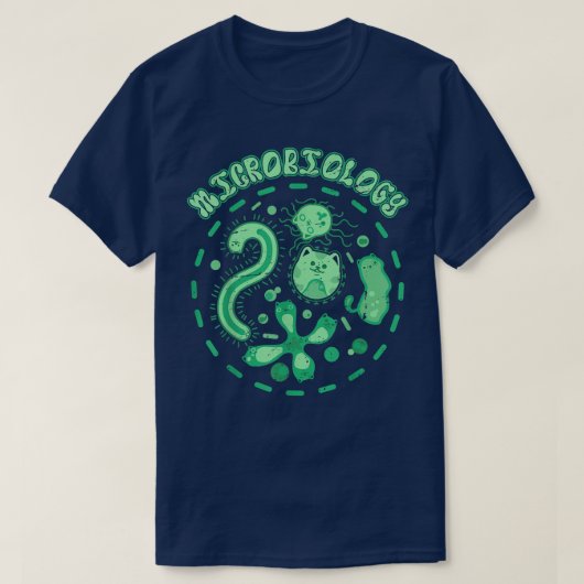 Meowcrobiology Science Cat Lover T-shirt (Design voorkant)