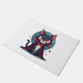 Meowcula Grappige Kat Vampier Dracula Halloween Deurmat (Schuin)