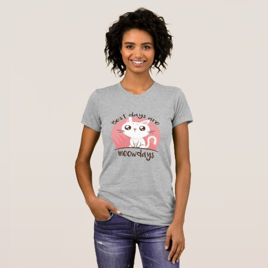 Meowdays Cat T-shirt (Voorkant volledig)