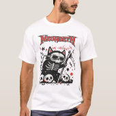 Meowdeth Thrash Cat Doodle Art T-shirt (Voorkant)