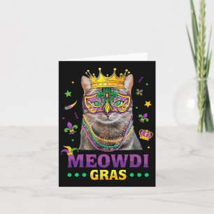 Meowdi Gras Mardi Gras Cat Lover New Orleans Louis Kaart
