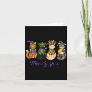 Meowdi gras mardi gras kattenliefhebber new orlean kaart