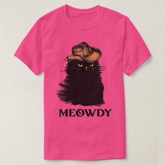 Meowdy Black cas voor vrouwen Meow en Howdy T-shirt (Design voorkant)