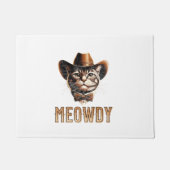 Meowdy Cat Cowboy Cowgirl Mannen Vrouwen Kind Hall Deurmat (Voorkant)