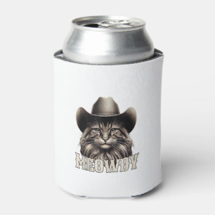 Meowdy Cat Cowboy Cowgirl Meow Howdy Halloween Cos Blikjeskoeler