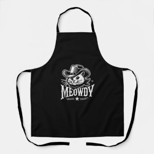Meowdy Cat Cowboy Cowgirl Meow Howdy Halloween Cos Schort
